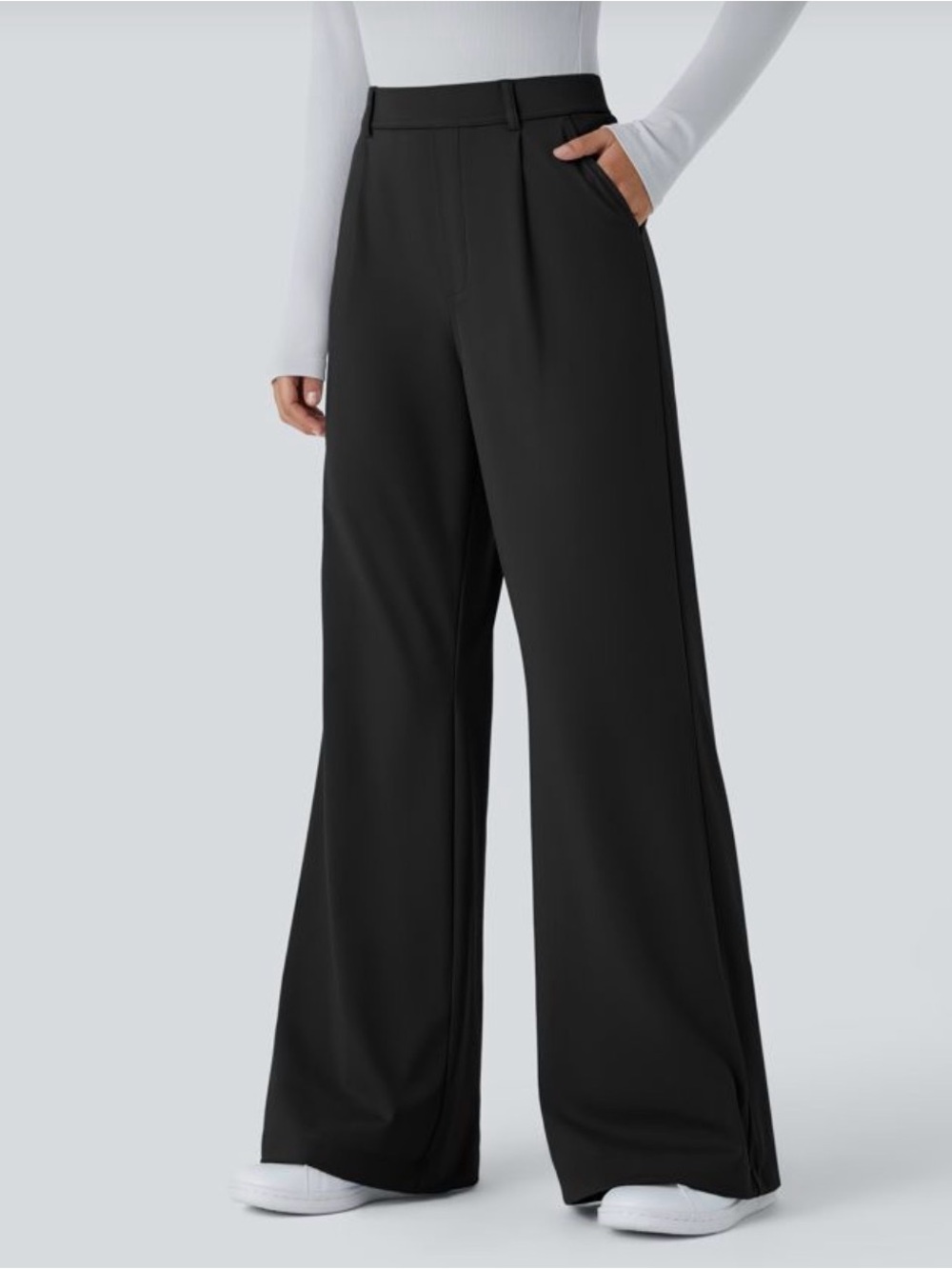 Halara Flex DayStretch High Waisted Pocket Work Flare Pants - Picture 2 of 9